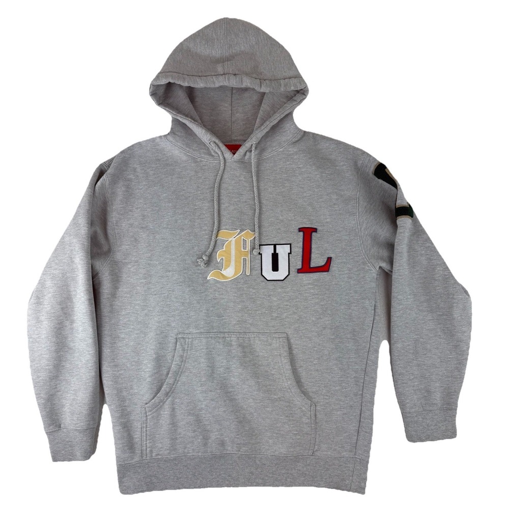 Full Send Patchwork Hoodie‎ by Nelk Boys Grey Men's Medium Limited Edition